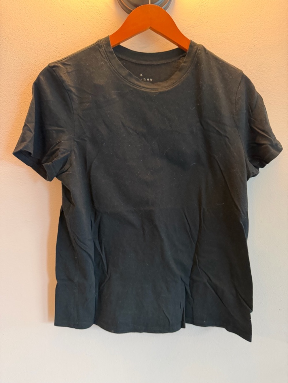 A New Day Womens Short Sleeve Crewneck T-Shirt Solid Black Small - Picture 3 of 3